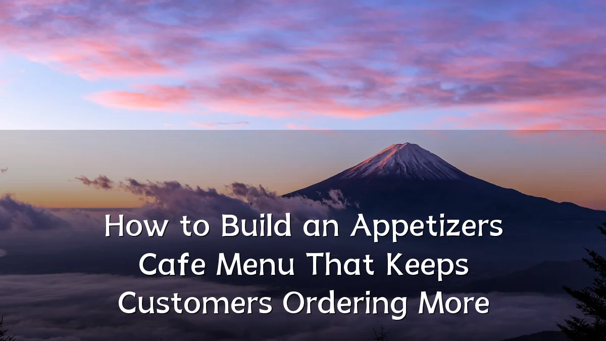 How to Build an Appetizers Cafe Menu That Keeps Customers Ordering More