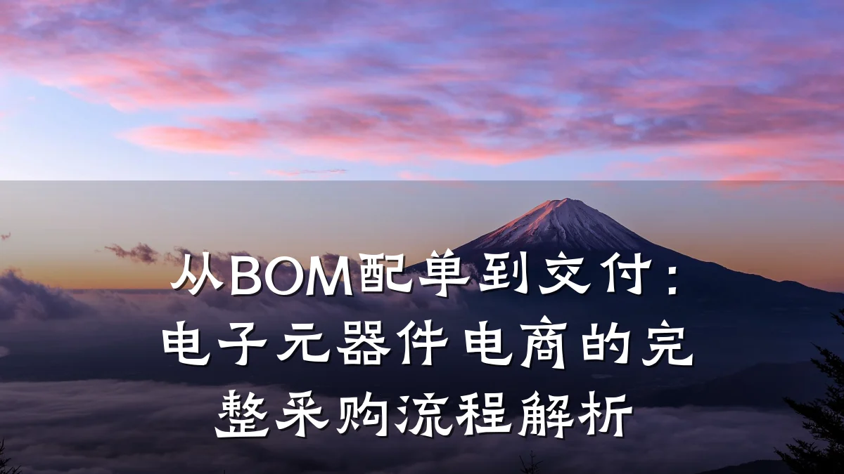 从BOM配单到交付:电子元器件电商的完整采购流程解析