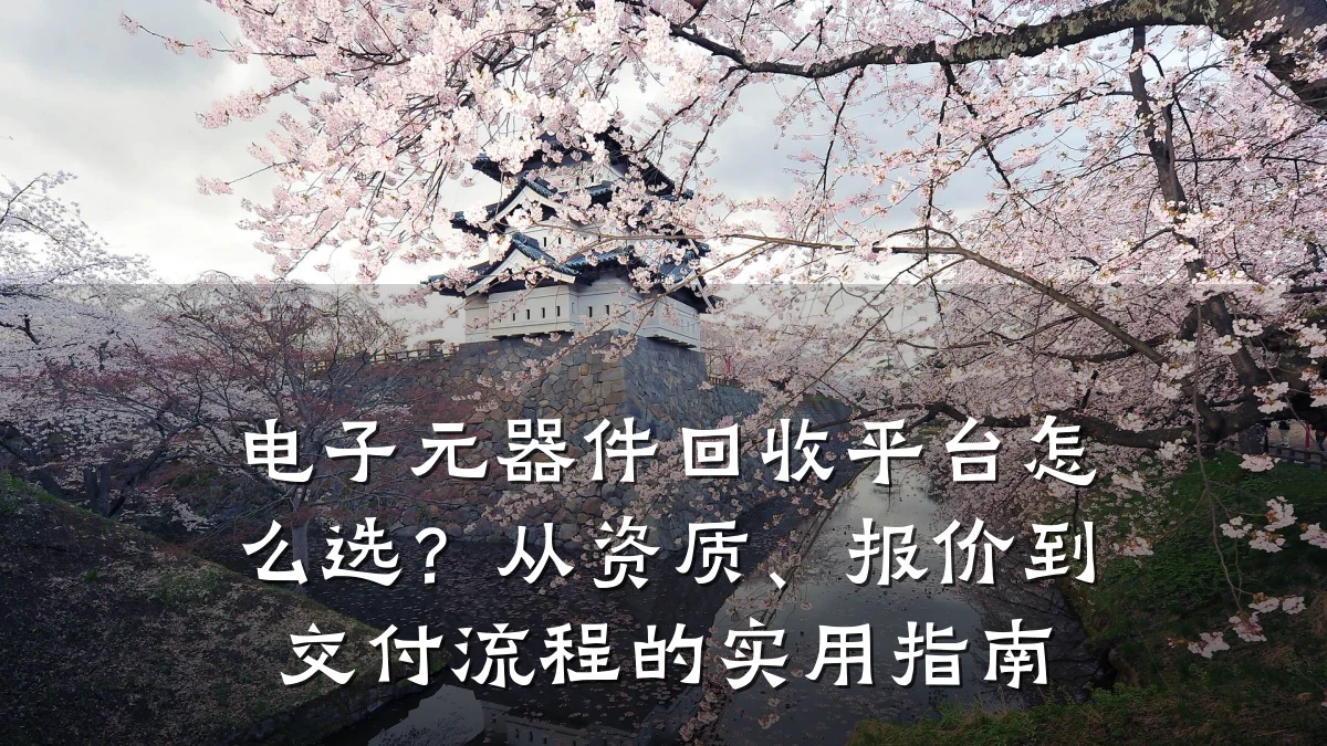 电子元器件回收平台怎么选？从资质、报价到交付流程的实用指南
