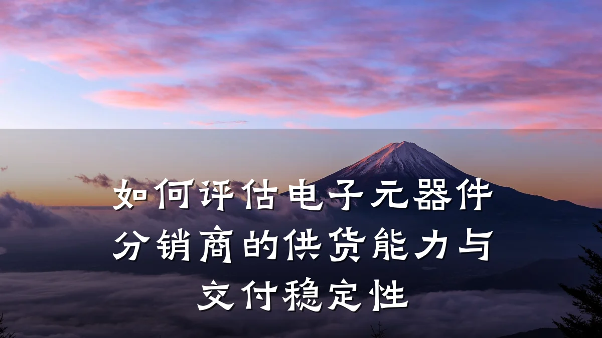如何评估电子元器件分销商的供货能力与交付稳定性