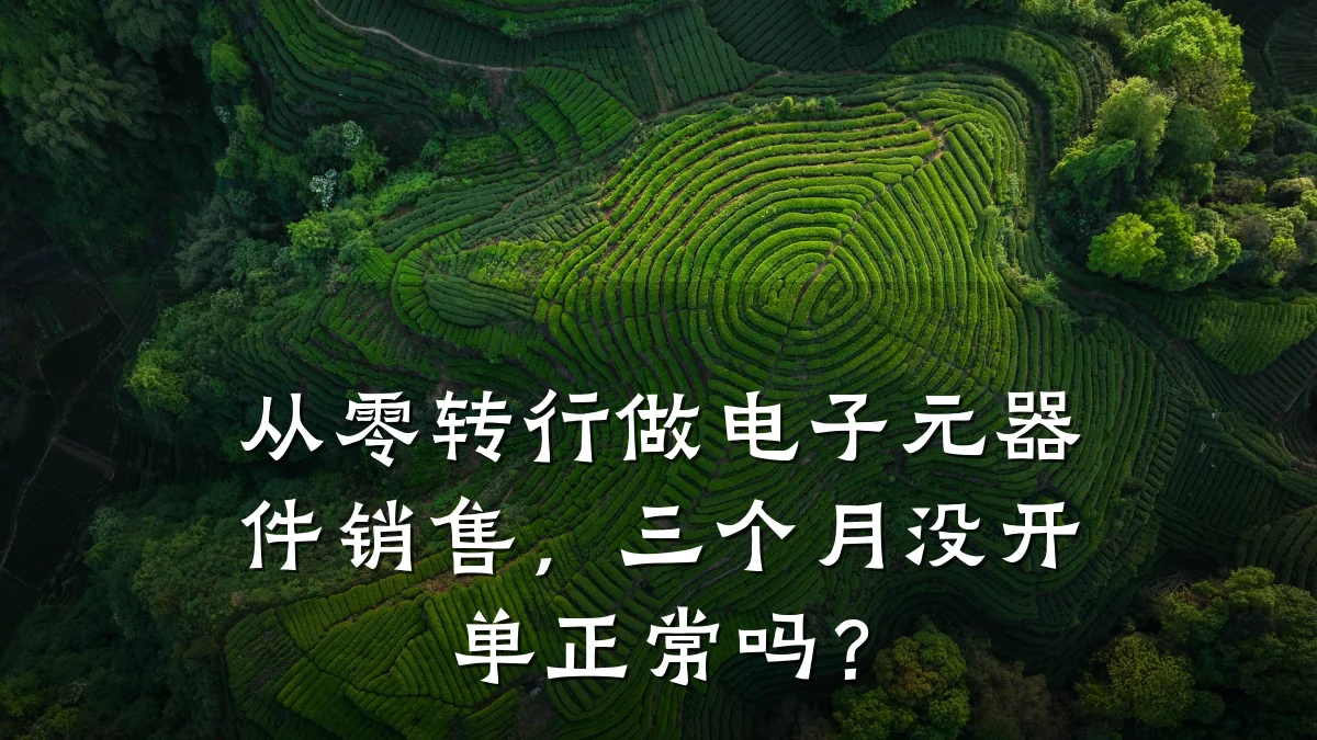从零转行做电子元器件销售，三个月没开单正常吗？
