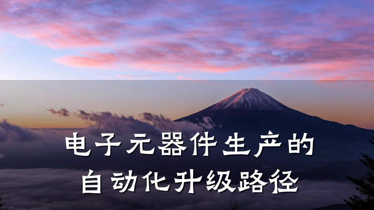 电子元器件生产的自动化升级路径