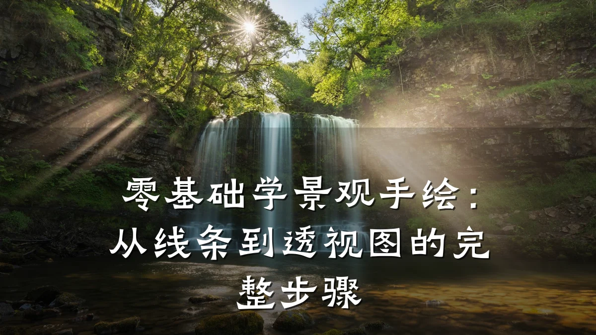 零基础学景观手绘:从线条到透视图的完整步骤