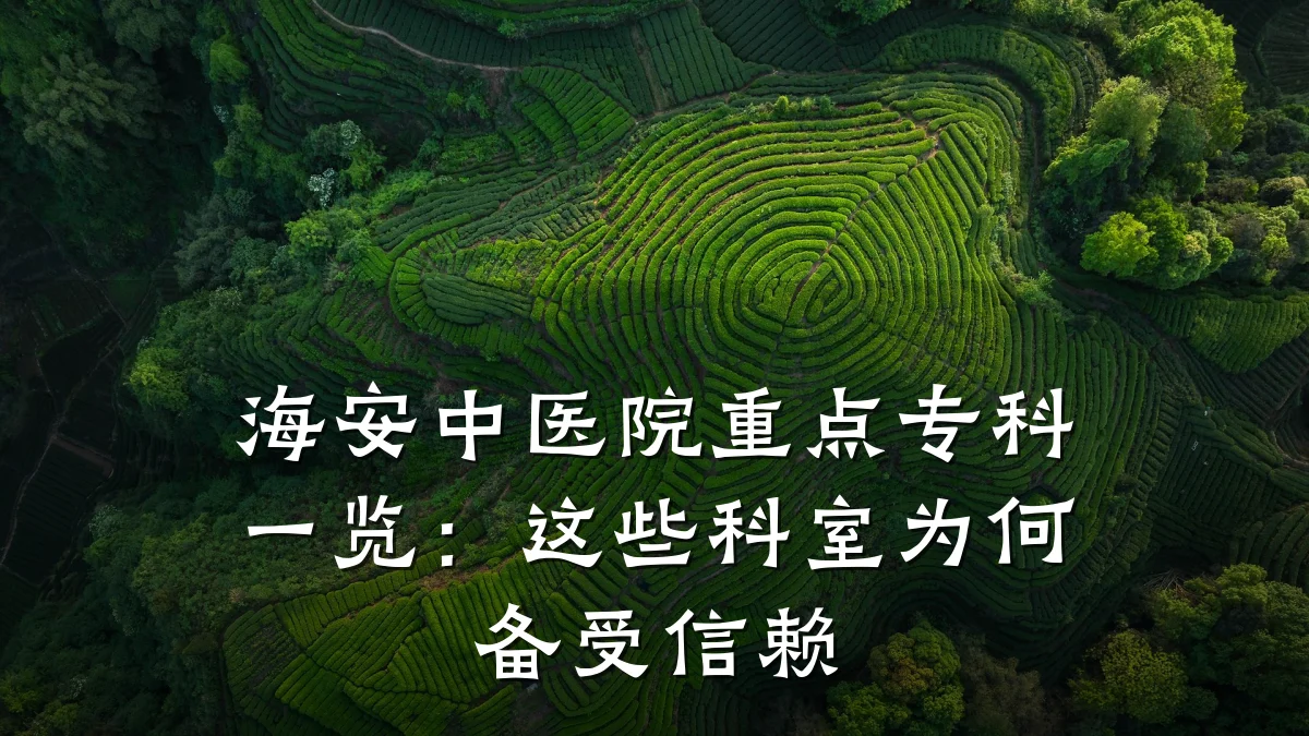 海安中医院重点专科一览:这些科室为何备受信赖