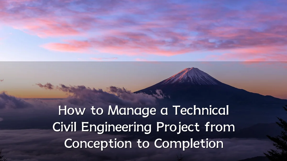 How to Manage a Technical Civil Engineering Project from Conception to Completion