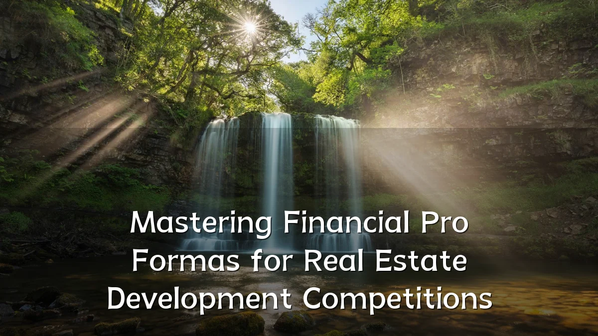 Mastering Financial Pro Formas for Real Estate Development Competitions