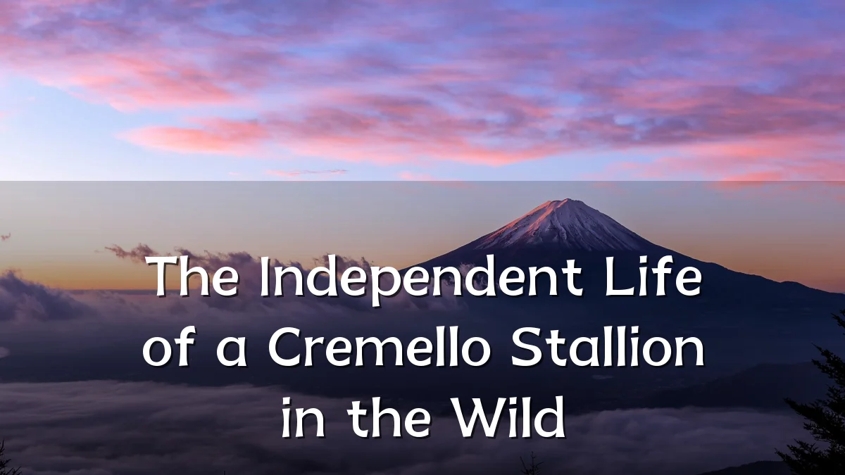 The Independent Life of a Cremello Stallion in the Wild