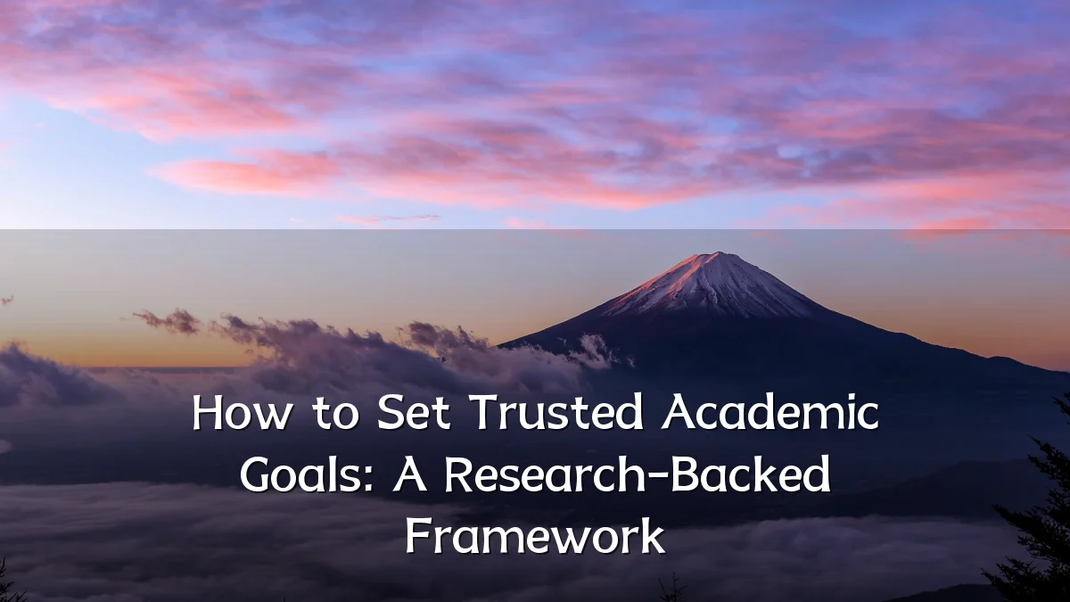How to Set Trusted Academic Goals: A Research-Backed Framework