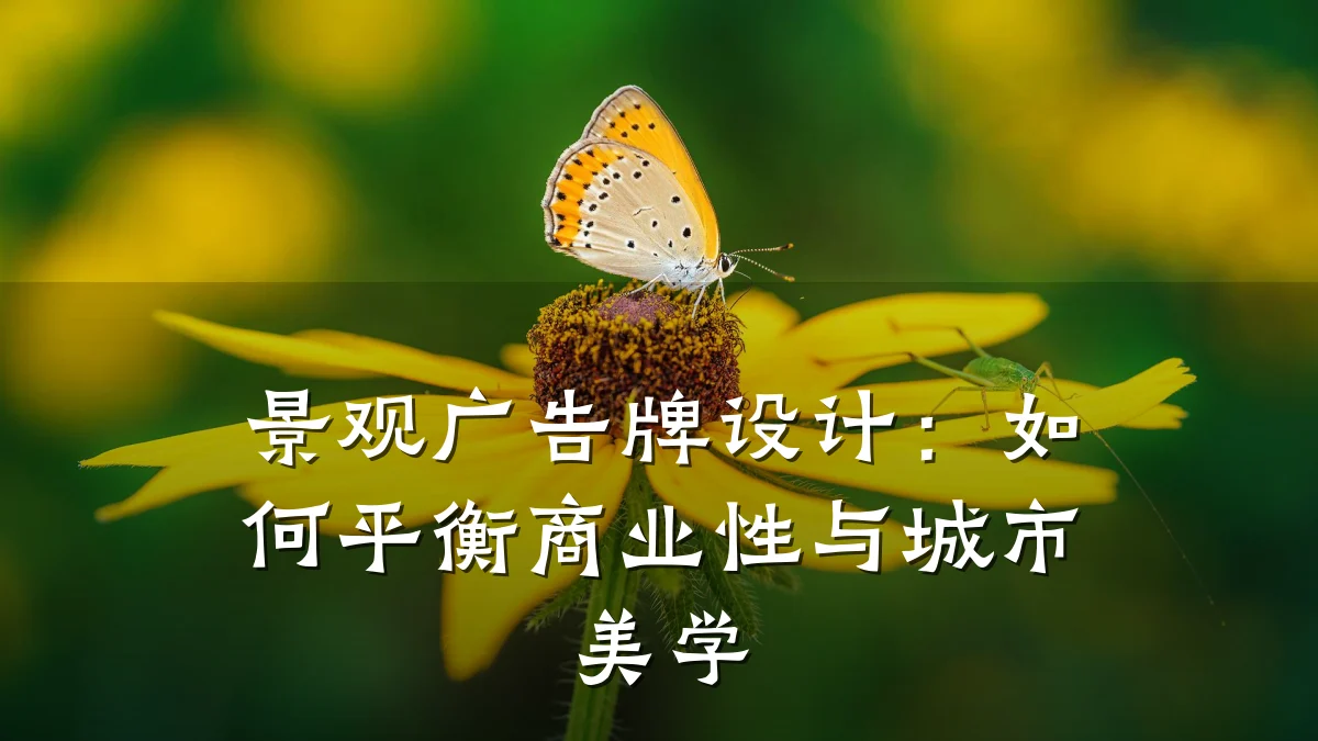 景观广告牌设计:如何平衡商业性与城市美学