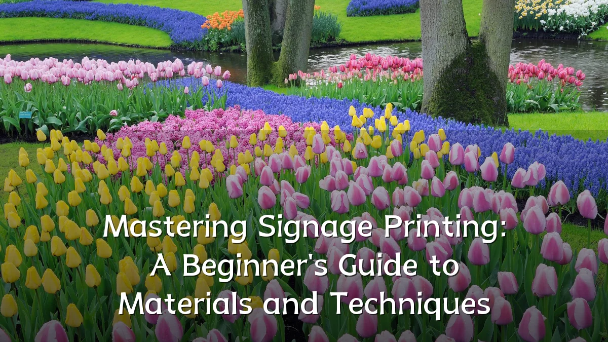 Mastering Signage Printing: A Beginner's Guide to Materials and Techniques