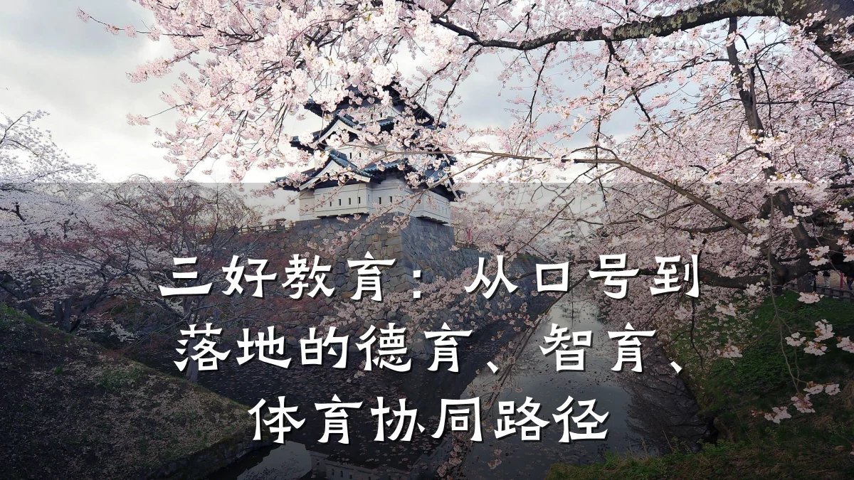 三好教育:从口号到落地的德育、智育、体育协同路径